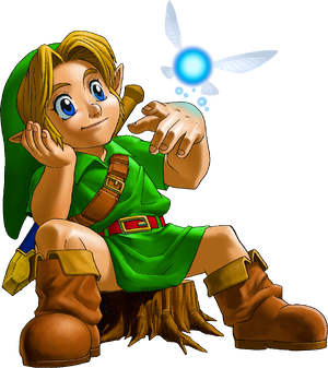 Link child with Navi OoT artwork.png