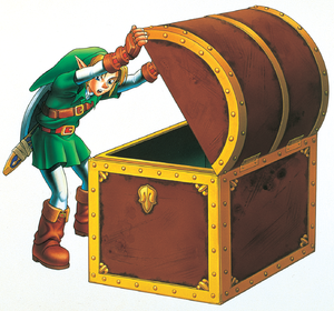 Link opening Treasure Chest OoT artwork.png